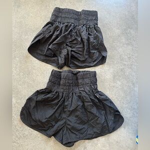 COPY - Free People Set of 2 Run Home Black High Waist Shorts Athletic Style